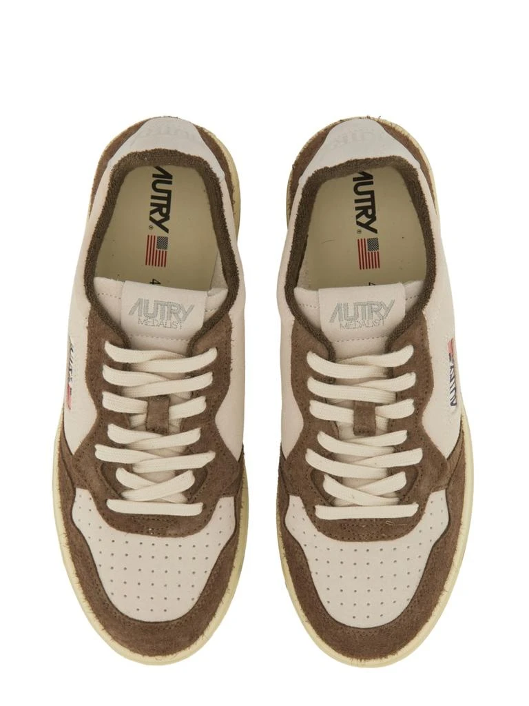 Autry MEDALIST WHITE/BROWN SUEDE SNEAKERS 5