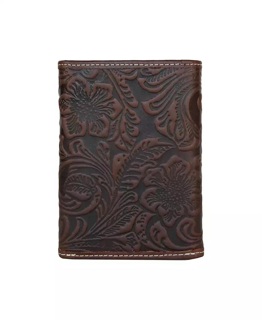 Lucky Brand Men's Western Embossed Leather Trifold Wallet 3