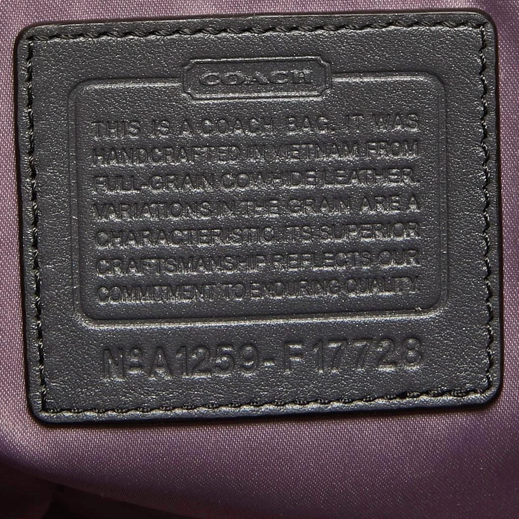 Coach Coach Olive Green Op Art Embossed Patent Leather East West Gallery Tote 8
