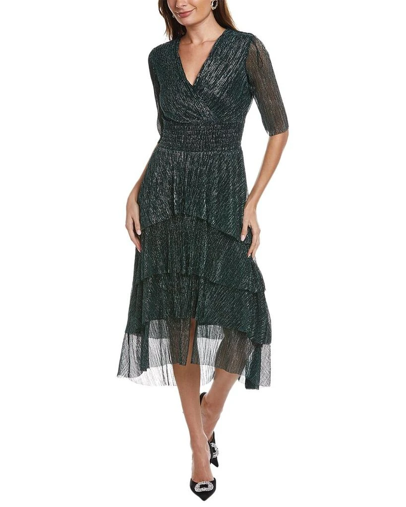 long silver metallic dress Petal and Pup Women's Camala Maxi Dress