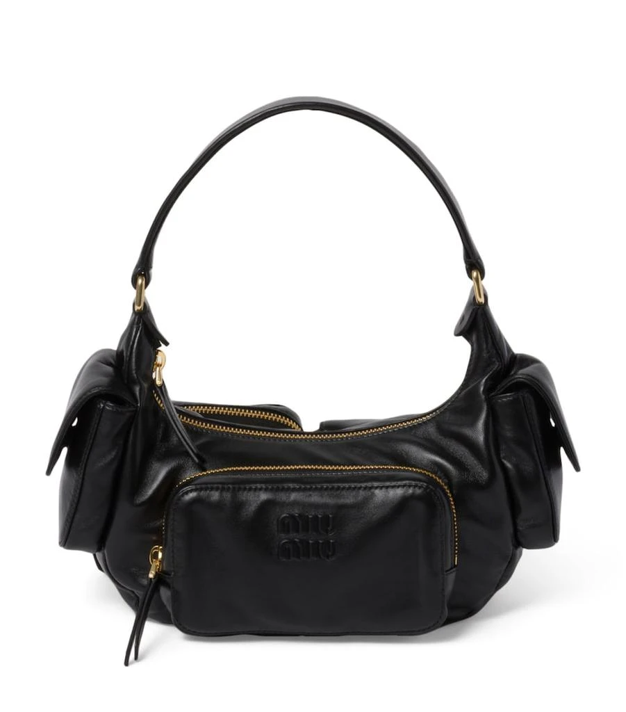 Miu Miu Leather Pocket Shoulder Bag 1