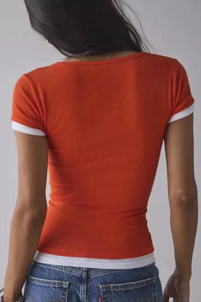 BDG BDG Carmin Twofer Ribbed Knit Baby Tee 4