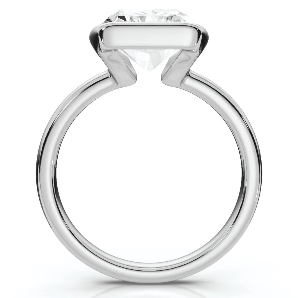 Pompeii3 Certified 4Ct Radiant Solitaire Diamond Engagement Ring 14k Gold or Pt Lab Grown 2