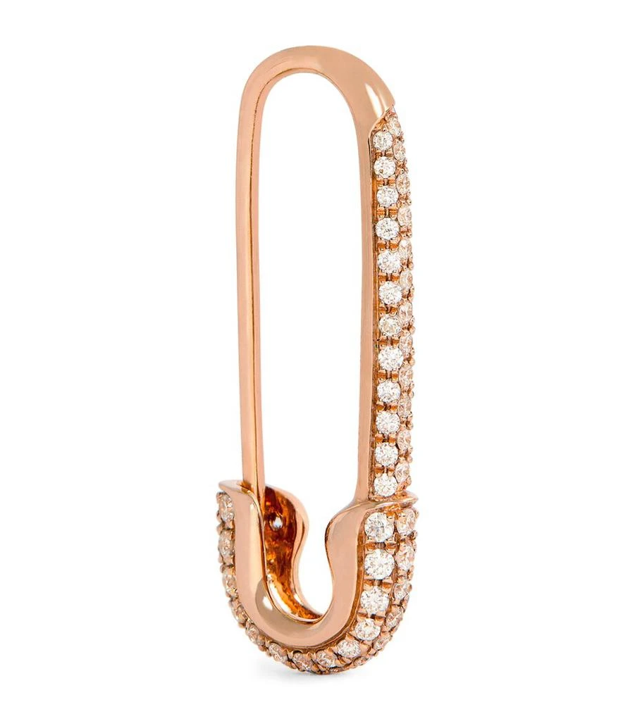 Anita Ko Rose Gold and Diamond Safety Pin Single Right Earring 1