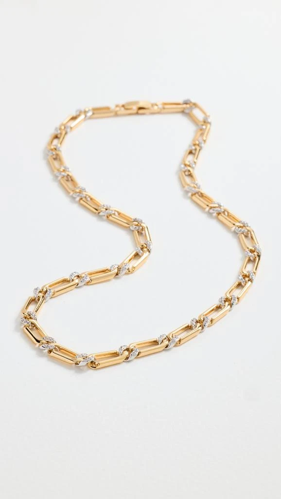 Luv AJ The Two-Tone Pave Link Necklace 4