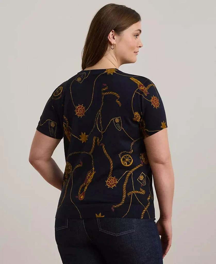Ralph Lauren Plus Size Belting-Print Sweater 2