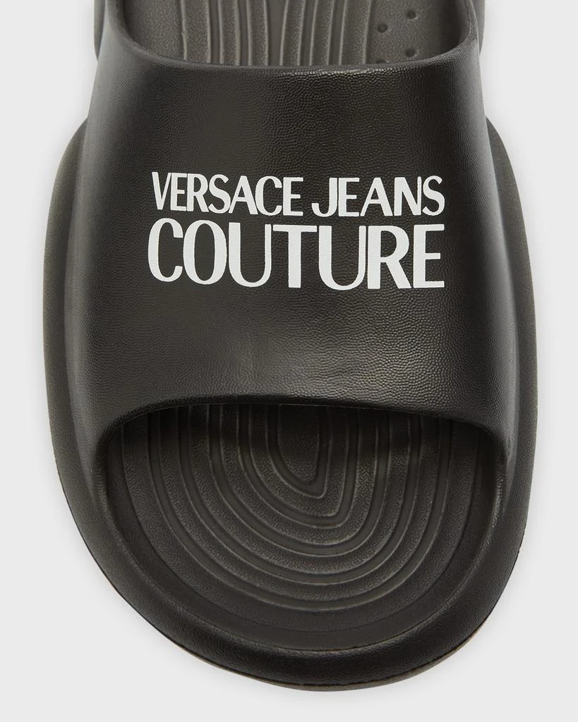 Versace Men's Tago Logo Rubber Pool Slides 5