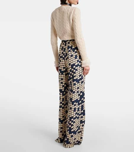 Valentino Cady Couture printed wide-leg pants 3