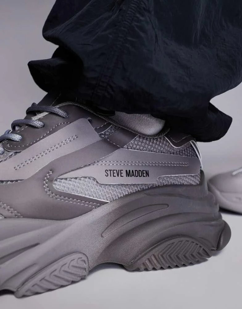 Steve Madden Steve Madden Possess-O chunky trainers in grey fade 5