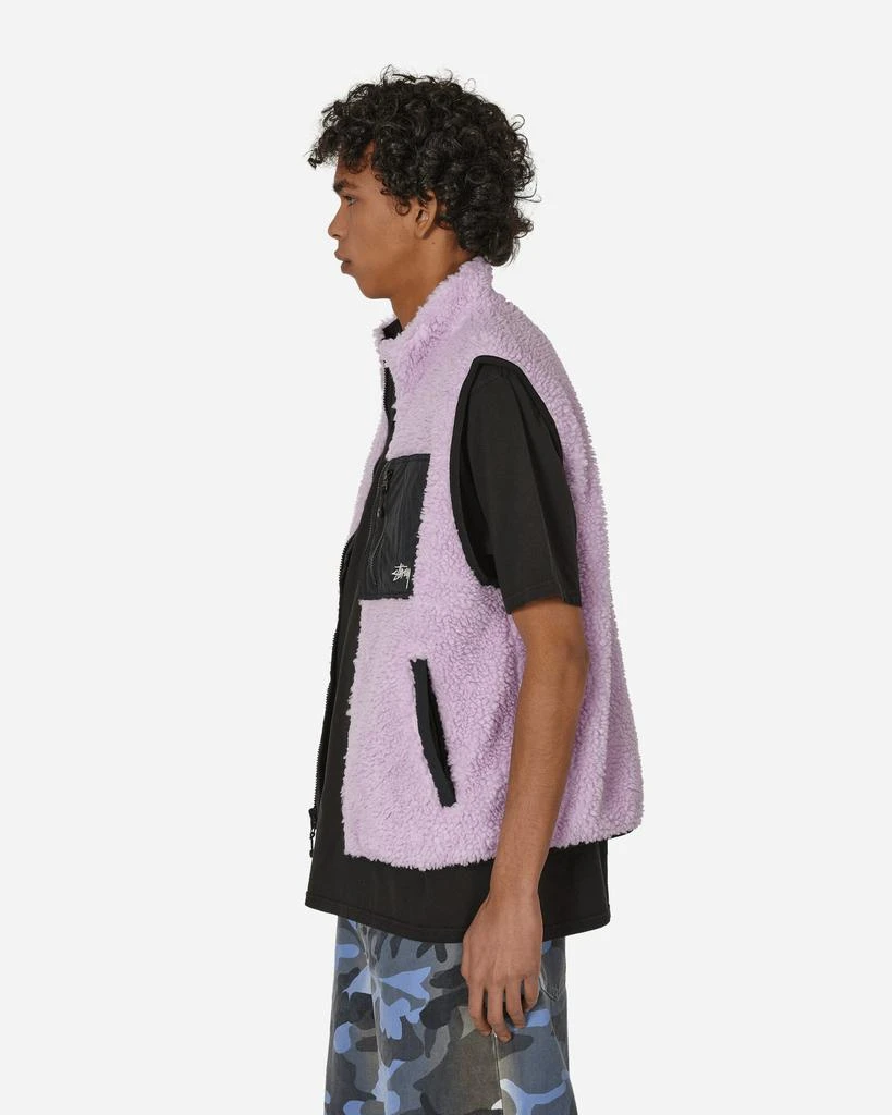 STUSSY Sherpa Reversible Vest Lavender 2