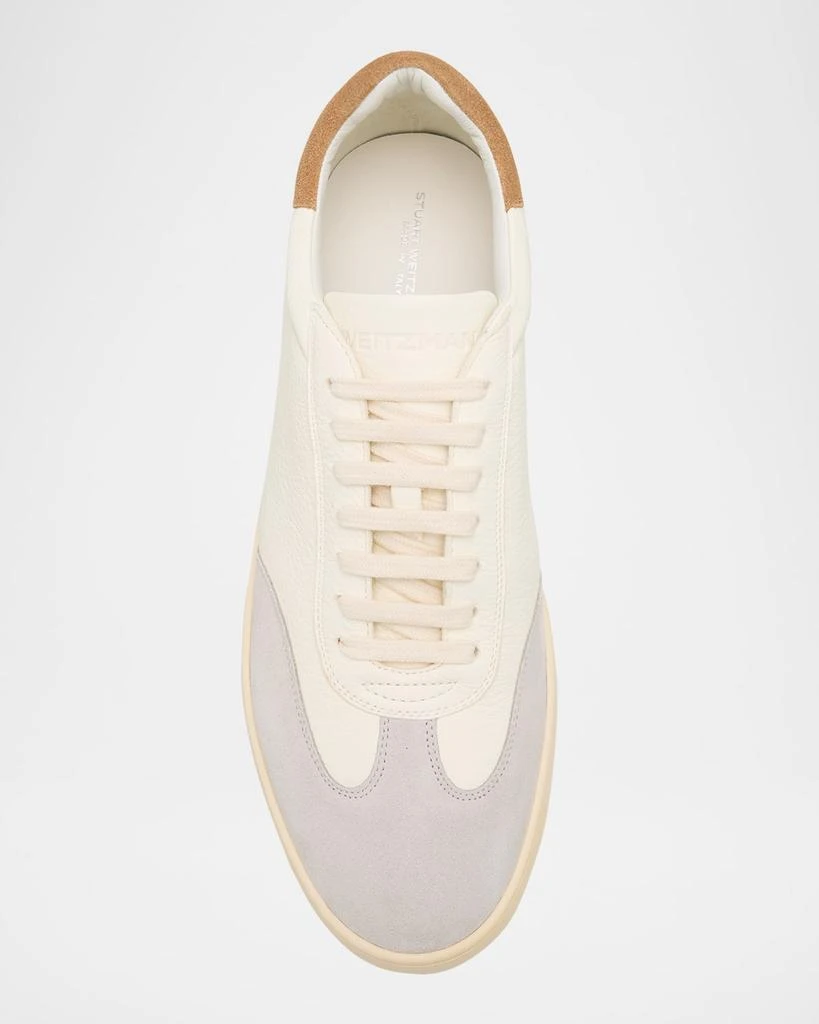 Stuart Weitzman Men's Banner Leather T-Toe Low-Top Sneakers 5