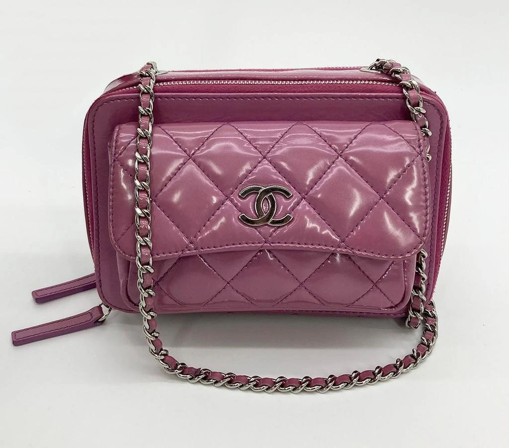 Chanel Chanel Purple Patent Pocket Box Camera Case 2