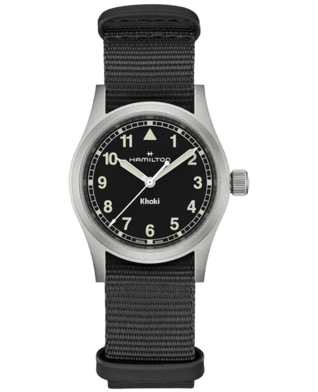 Hamilton Hamilton Khaki Field Quartz 33mm Black Dial Fabric Strap Women's Watch H69301430