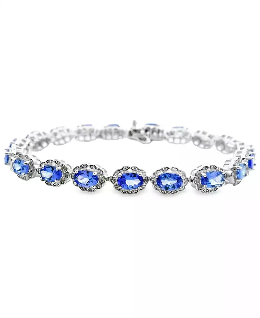 Macy
s Oval Tanzanite (7.60 ct. t.w.) and Diamond Bracelet (0.01 ct. t.w.) in Sterling Silver (Also in Ruby)