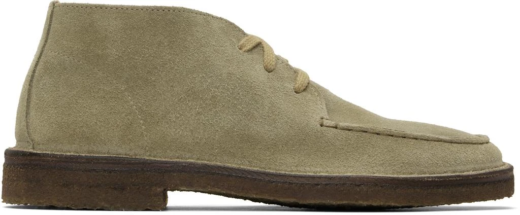 Drake's Beige Crosby Moc-Toe Chukka Boots 1