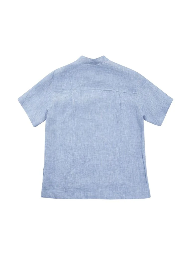 Dolce & Gabbana Linen Shirt W/ Logo Patch 2