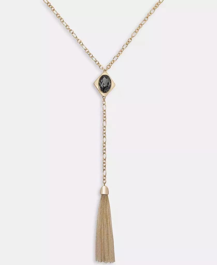 INC International Crystal 
Chain Tassel Lariat Necklace, 22-1/2" + 3" extender, Macy
s Exclusive