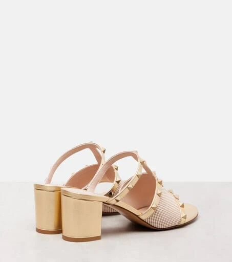 Valentino Rockstud 80 leather-trimmed mules 2