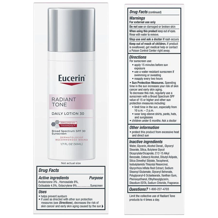 Eucerin Face Radiant Tone Daily Face Lotion Broad Spectrum SPF 30 With Thiamidol 3