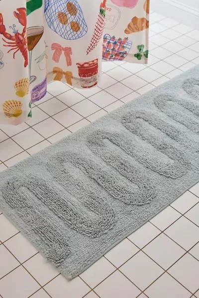 Urban Outfitters Looped Squiggle Runner Tufted Bath Mat 1