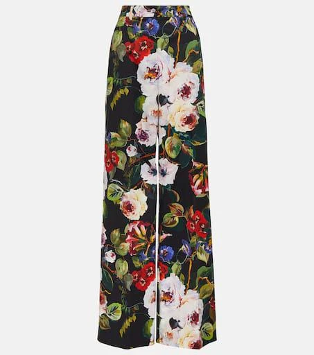 Dolce 
Gabbana Floral cotton-blend wide-leg pants 1