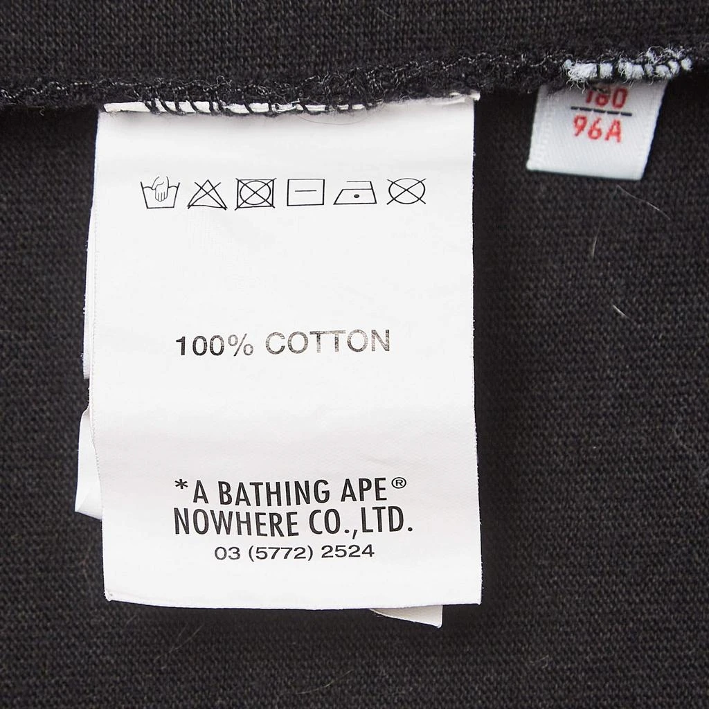 A Bathing Ape A Bathing Ape Black Printed Cotton Knit Crew Neck T-Shirt L 5