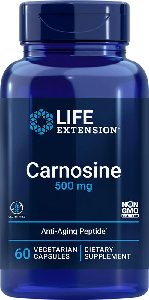 Life Extension Life Extension Carnosine, 60 - 500 mg (500 mg, 60 capsules, Vegetarian) 1