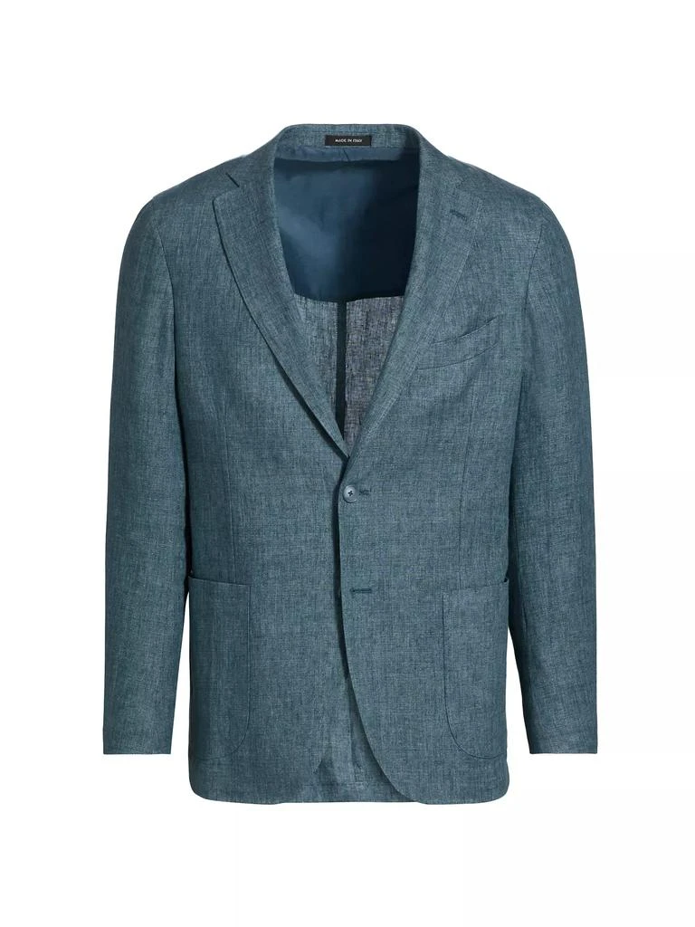 Saks Fifth Avenue Délavé Solid Linen Suit Jacket 1