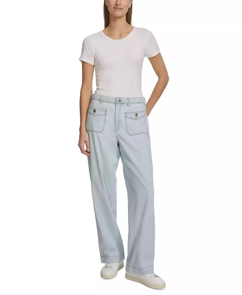Nautica Jeans Women's Front Patch-Pocket Wide-Leg Jeans 3
