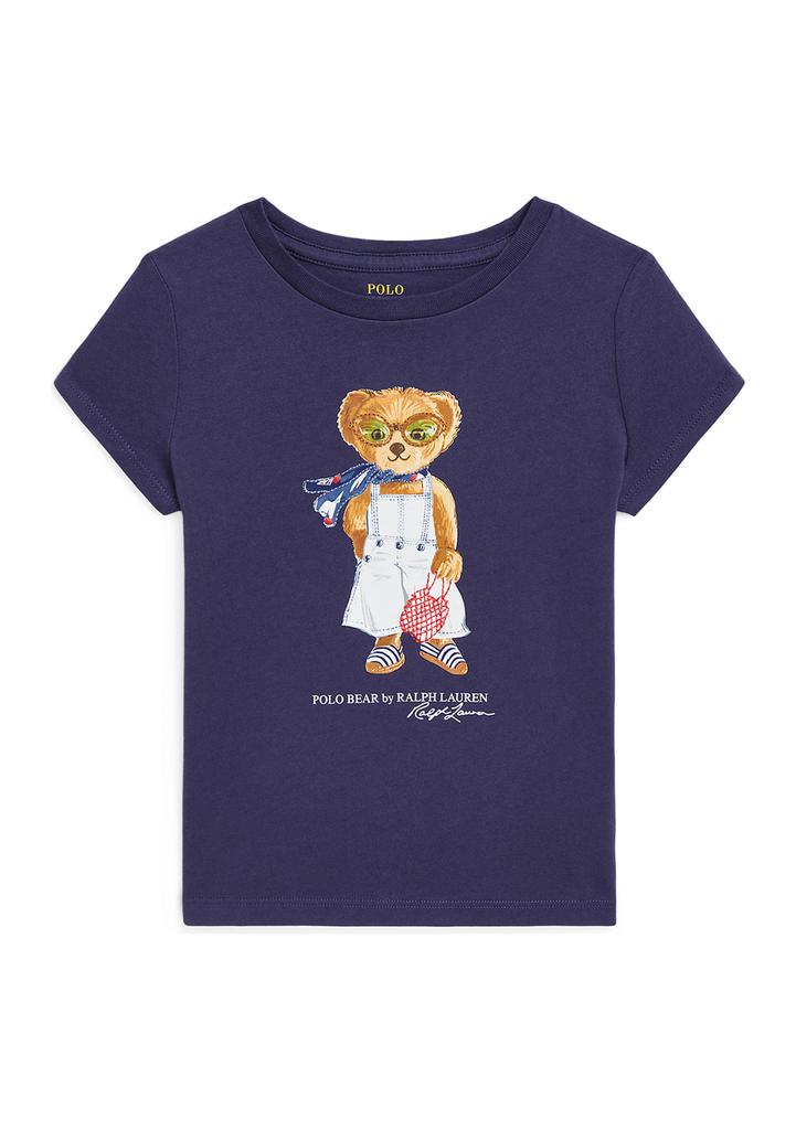 Ralph Lauren Girls 2-6x Polo Bear Cotton Jersey Graphic T-Shirt
