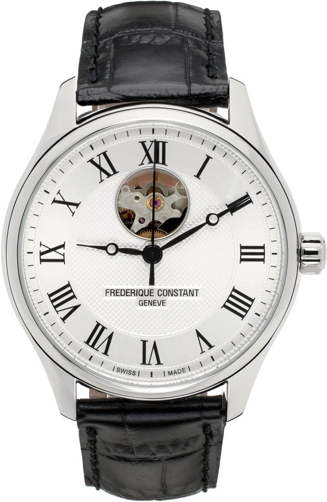 Frédérique Constant Silver & Black Classics Heart Beat Automatic Watch 1