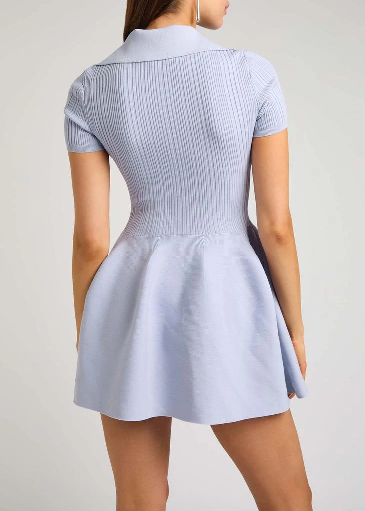 Self Portrait Ribbed stretch-knit mini dress 3