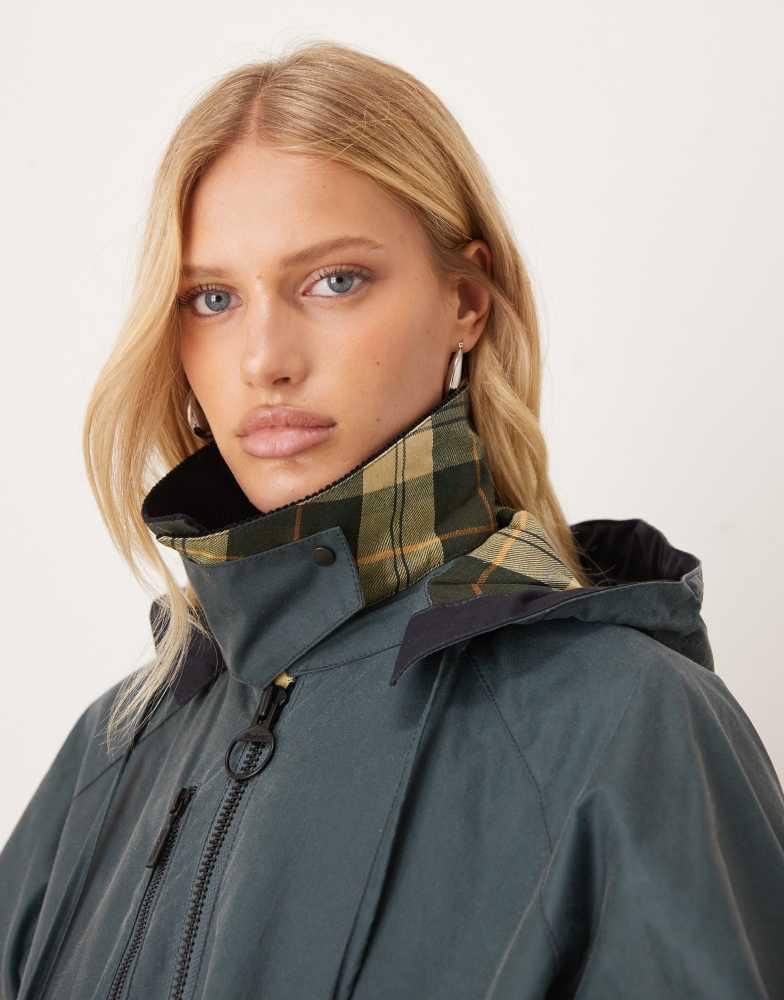 Barbour Barbour Transport premium wax jacket in dark slate/ancient