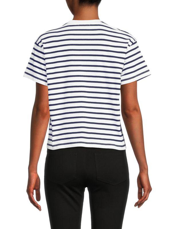 ATM Anthony Thomas Melillo Jersey Stripe Crewneck Tshirt