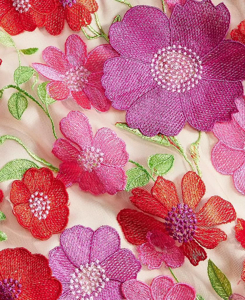 Eliza J Women's Embroidered Floral Puff-Sleeve Shift Dress 6