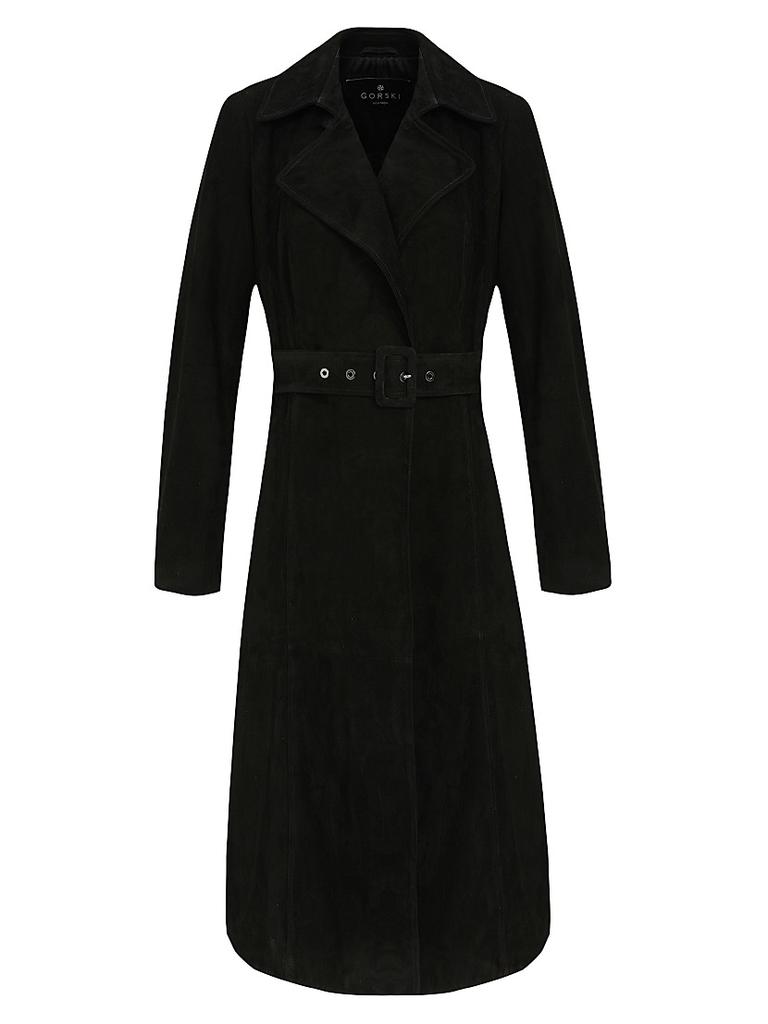 Gorski Metis Suede Belted Trench Coat