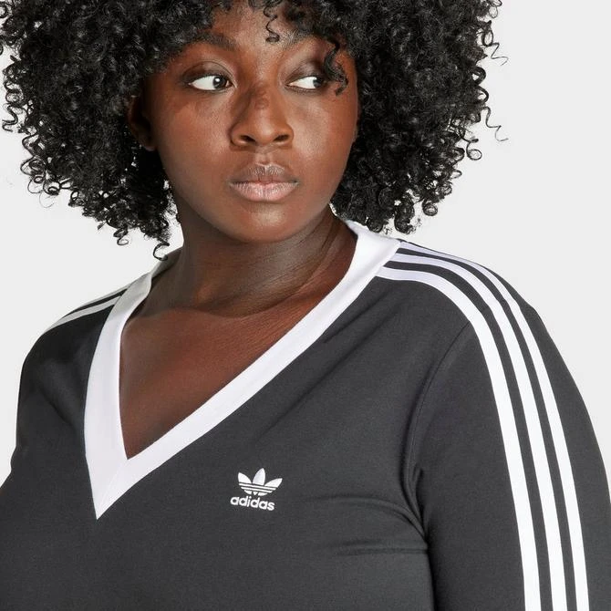 Adidas Women's adidas Adicolor 3-Stripes V-Neck Maxi Dress (Plus Size) 4