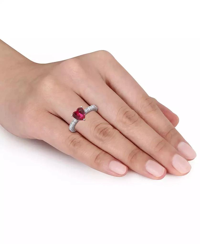 Macy
s Ruby (3/4 ct. t.w.) 
White Sapphire (1 ct. t.w.) Band in Sterling Silver 2