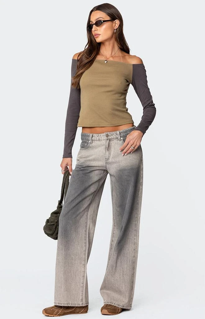 Edikted Contrast Off Shoulder Top 3