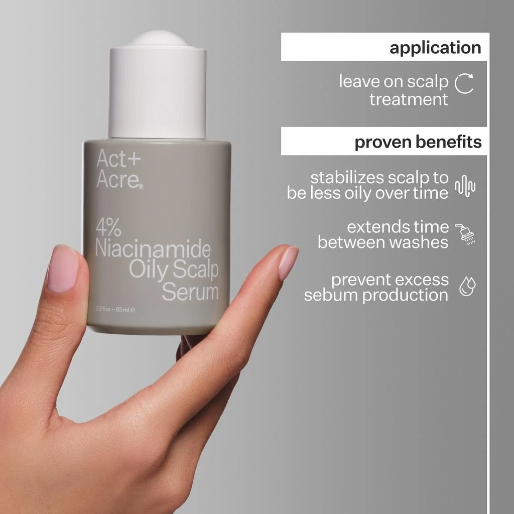 Act+Acre Act+Acre 4% Niacinamide Oily Scalp Serum 2.2 oz 3