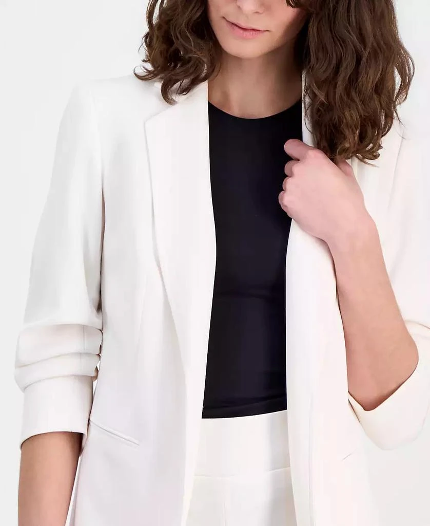 Anne Klein Women
s Scrunch-Sleeve Open-Front Blazer 3