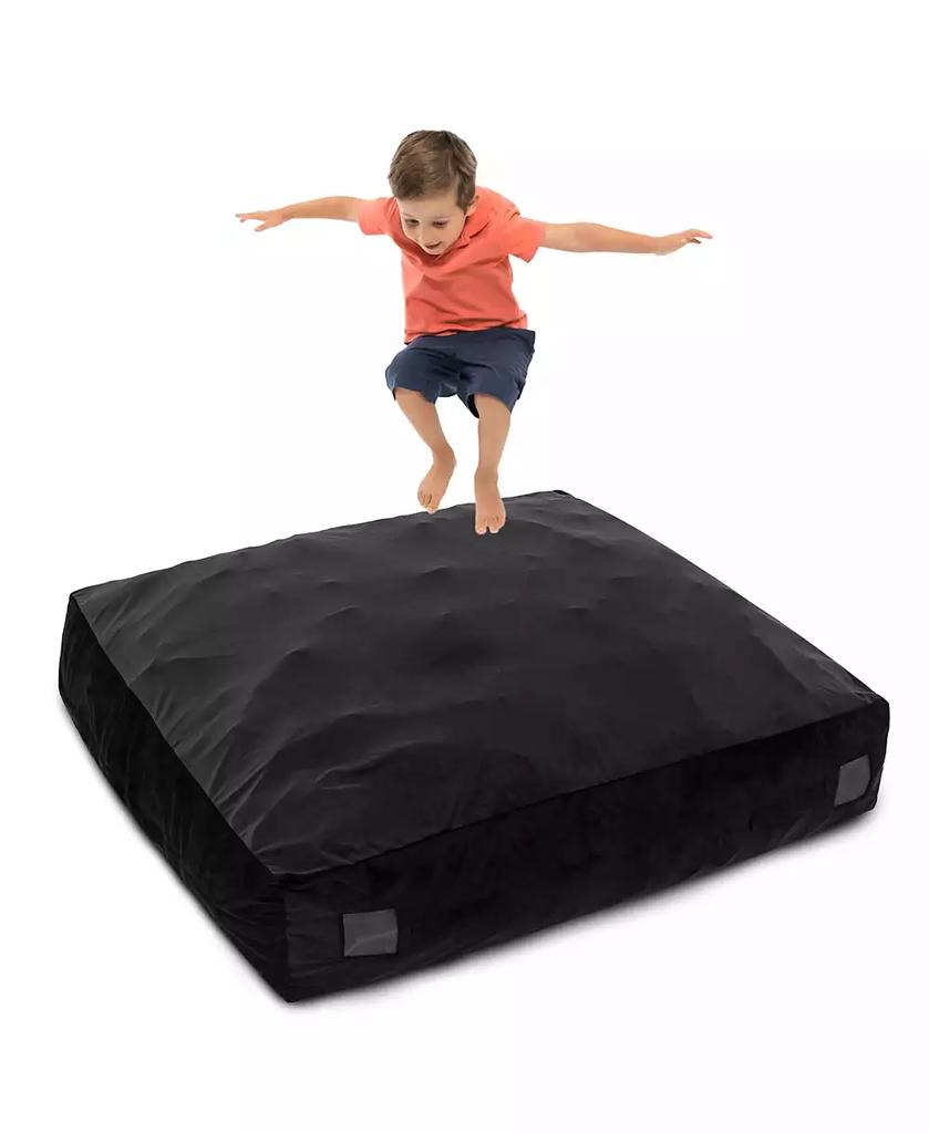 Costway 57" x 57" Crash Pad Sensory Mat with Foam Blocks & Washable Velvet Cover