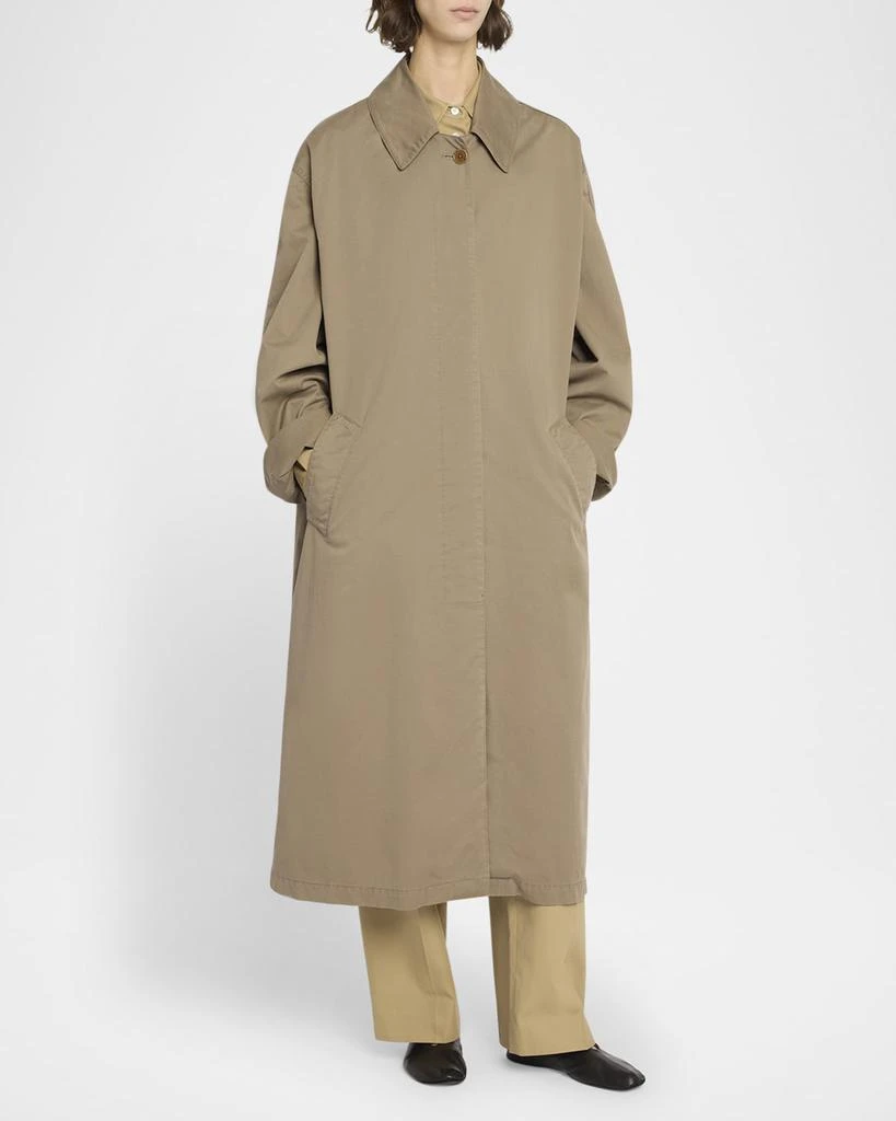 The Row Rocco Cotton-Cashmere Long Trench Coat 4