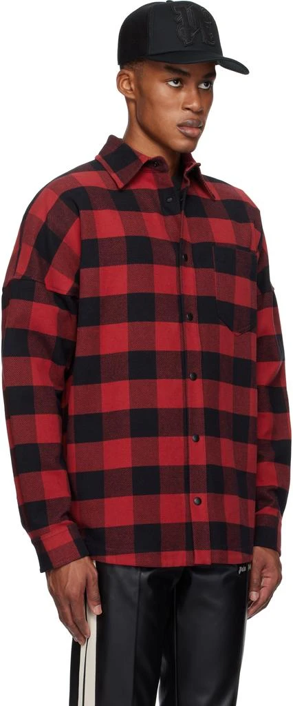 Palm Angels Red & Black Classic Logo Overshirt 2
