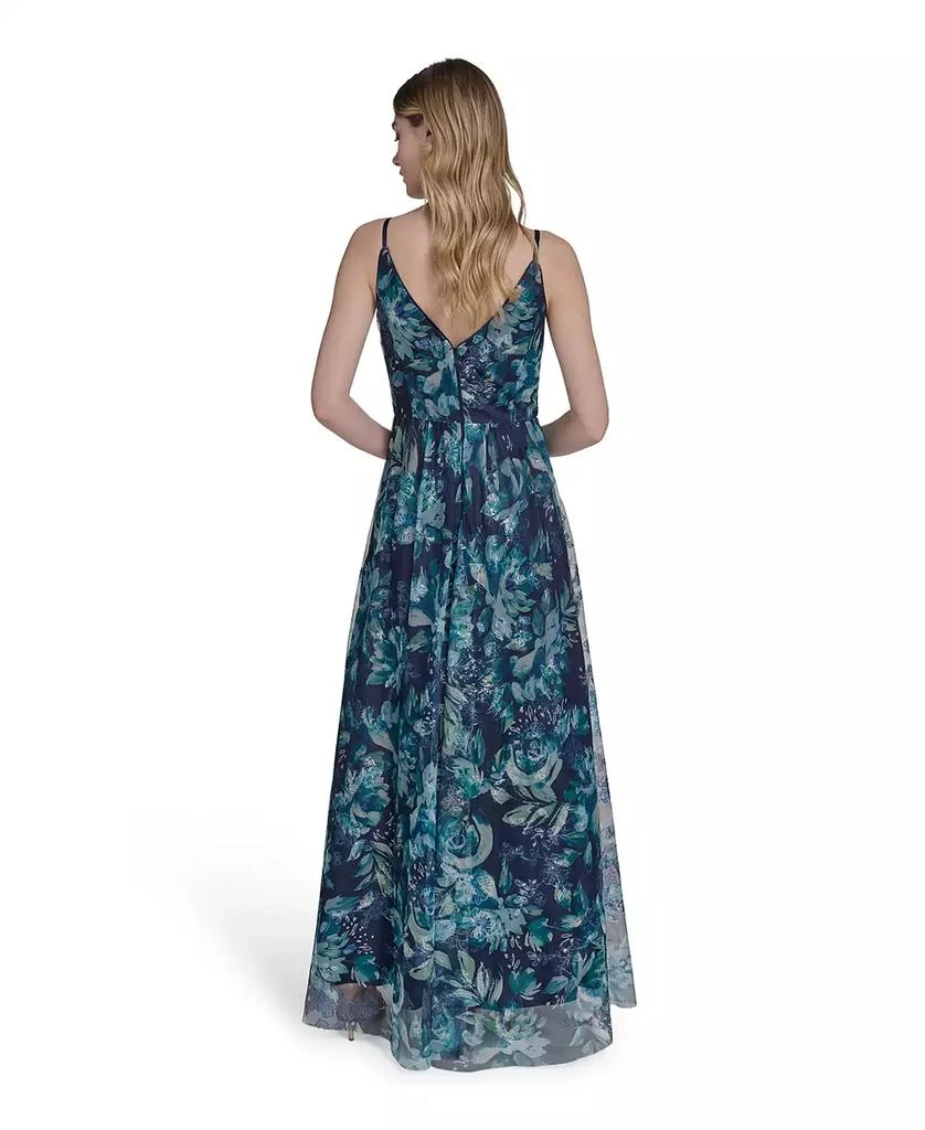Eliza J Women's Embroidered Sequined Sleeveless Ball Gown 2
