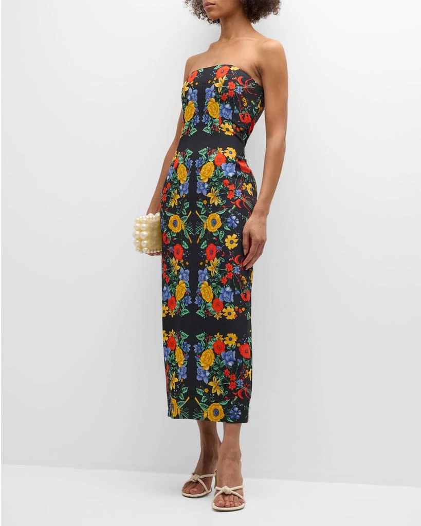 Cara Cara Leah Strapless Floral Midi Dress 4