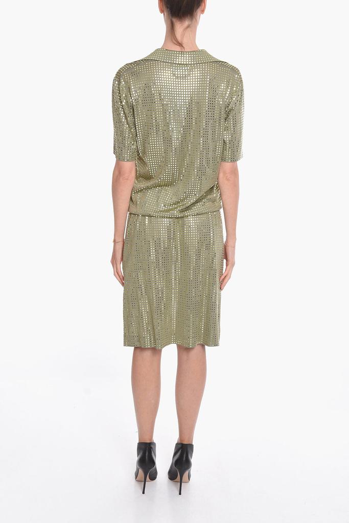 Bottega Veneta Bottega Veneta Silk Knit Midi Dress with Mirrored-studs