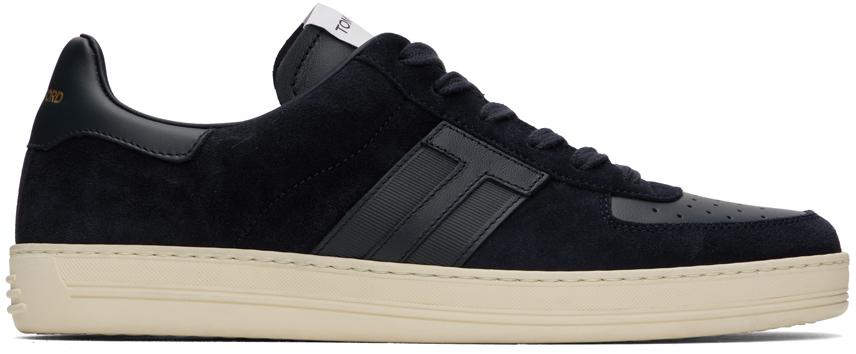 Navy Suede & Leather Radcliffe Sneakers – On Sale Now with