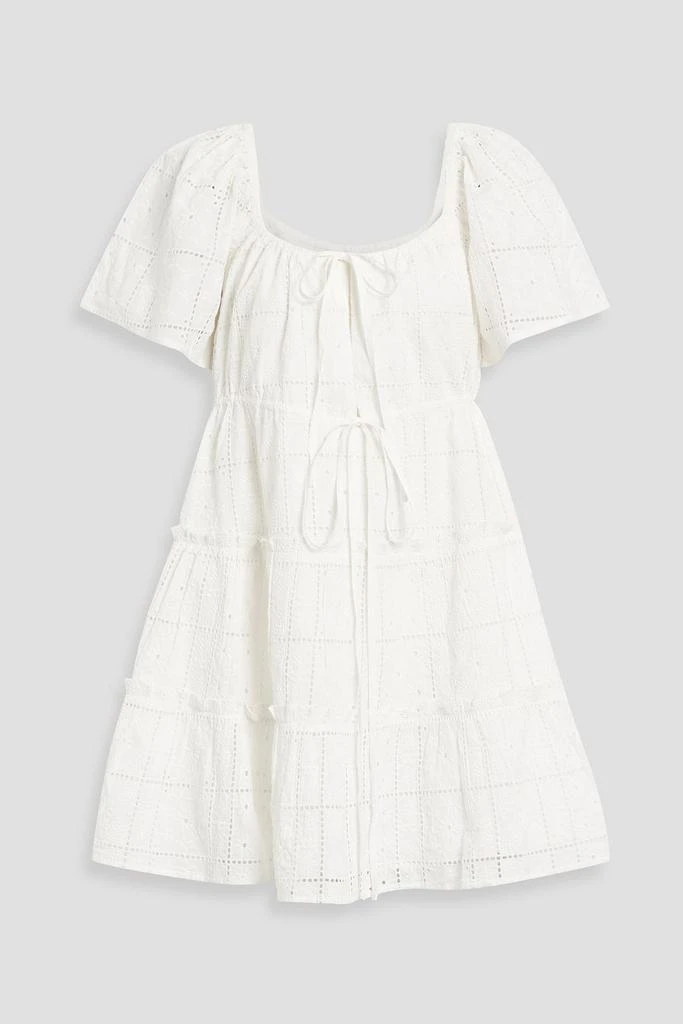 knee length dresses for ladies Cotton Poplin Tie String Mini Dress