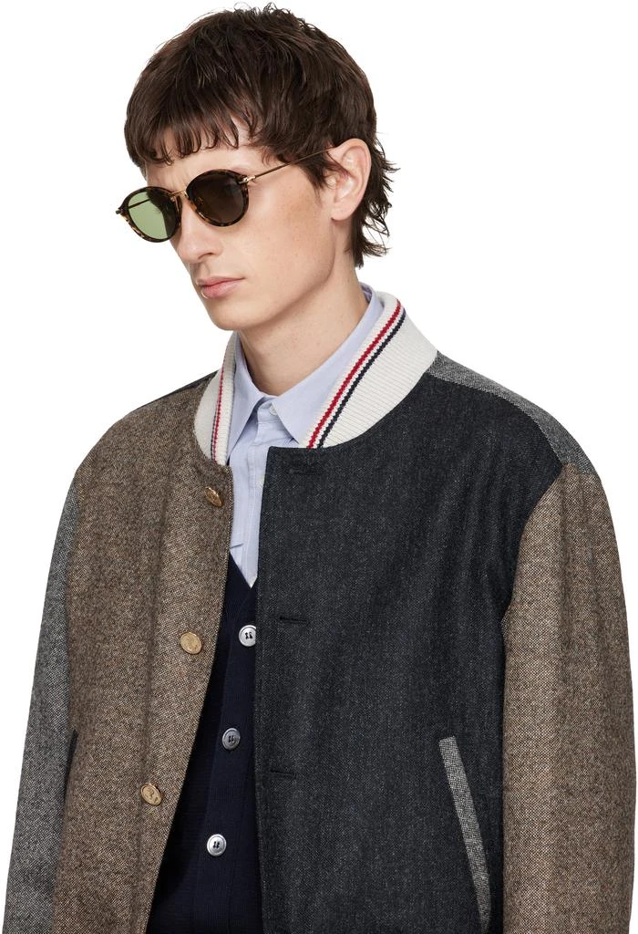 Thom Browne Brown & Gold Acetate & Titanium Round Sunglasses 4